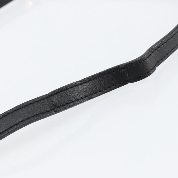 Burberrys Shoulder Bag Leather Black Gold Auth BA7135