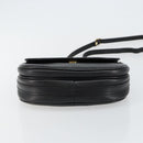 Burberrys Shoulder Bag Leather Black Gold Auth BA7135-5