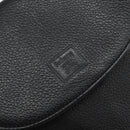 Burberrys Shoulder Bag Leather Black Gold Auth BA7135-18