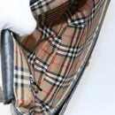 Burberry Schoudertas Leer Zwart Goud Auth BA7135-12