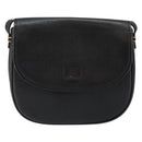 Burberrys Shoulder Bag Leather Black Gold Auth BA7135-13