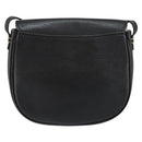 Burberrys Shoulder Bag Leather Black Gold Auth BA7135-2