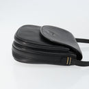 Burberrys Shoulder Bag Leather Black Gold Auth BA7135-3