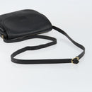 Burberrys Shoulder Bag Leather Black Gold Auth BA7135-7