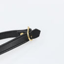 Burberrys Shoulder Bag Leather Black Gold Auth BA7135-9