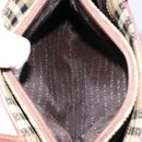 BURBERRY Nova Check Hand Bag PVC Beige Silver Auth BA7137-20