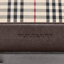 BURBERRY Nova Check Tote Bag Canvas Beige Silver Auth BA7138-17