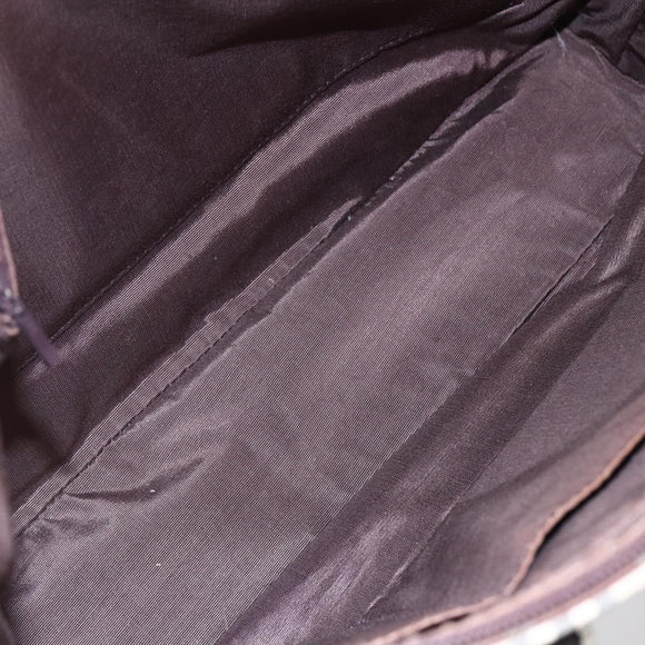 BURBERRY Nova Check Tote Bag Canvas Beige Silver Auth BA7138