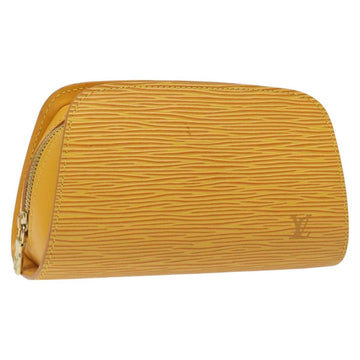 LOUIS VUITTON Epi Dauphine PM Pouch Yellow M48449 LV Auth BA714