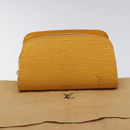 LOUIS VUITTON Epi Dauphine PM Pouch Yellow M48449 LV Auth BA714-12