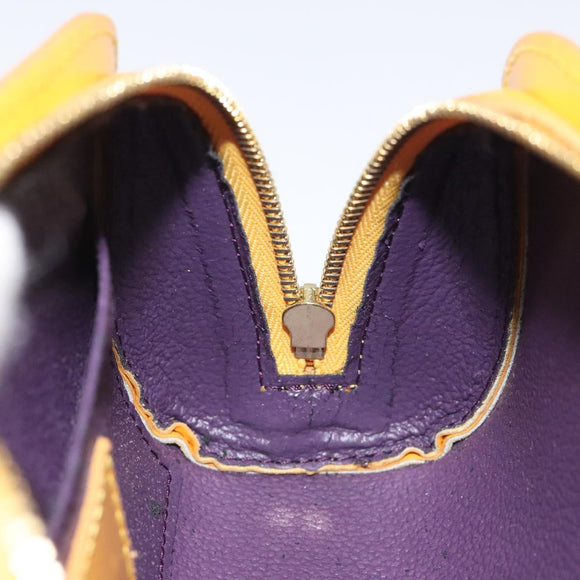 LOUIS VUITTON Epi Dauphine PM Pouch Yellow M48449 LV Auth BA714