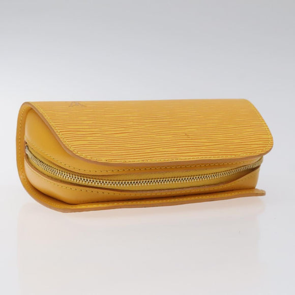 LOUIS VUITTON Epi Dauphine PM Pouch Yellow M48449 LV Auth BA714