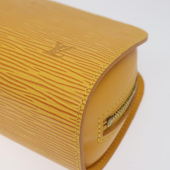 LOUIS VUITTON Epi Dauphine PM Pouch Yellow M48449 LV Auth BA714