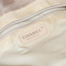 CHANEL New Travel Line Tote Bag Nylon Beige Gold CC Auth BA7141-17