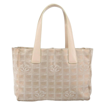 CHANEL New Travel Line Tote Bag Nylon Beige Gold CC Auth BA7141 - 0