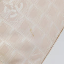 CHANEL New Travel Line Hand Bag Nylon Beige CC Auth BA7142-9