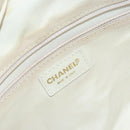 CHANEL New Travel Line Hand Bag Nylon Beige CC Auth BA7142-19