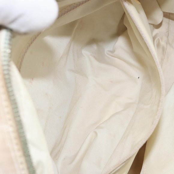 CHANEL New Travel Line Hand Bag Nylon Beige CC Auth BA7142