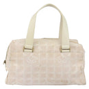 CHANEL New Travel Line Hand Bag Nylon Beige CC Auth BA7142-13