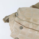 CHANEL New Travel Line Hand Bag Nylon 2way Beige Silver CC Auth BA7143-16