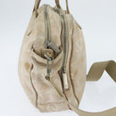 CHANEL New Travel Line Hand Bag Nylon 2way Beige Silver CC Auth BA7143-3
