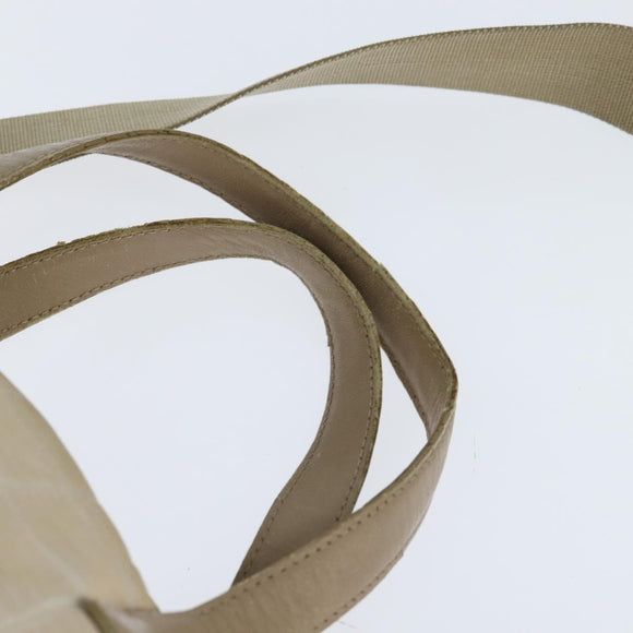 CHANEL New Travel Line Hand Bag Nylon 2way Beige Silver CC Auth BA7143