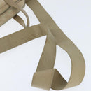 CHANEL New Travel Line Hand Bag Nylon 2way Beige Silver CC Auth BA7143-8