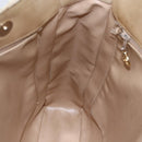 CHANEL Shoulder Bag Leather Beige Gold CC Auth BA7146-20