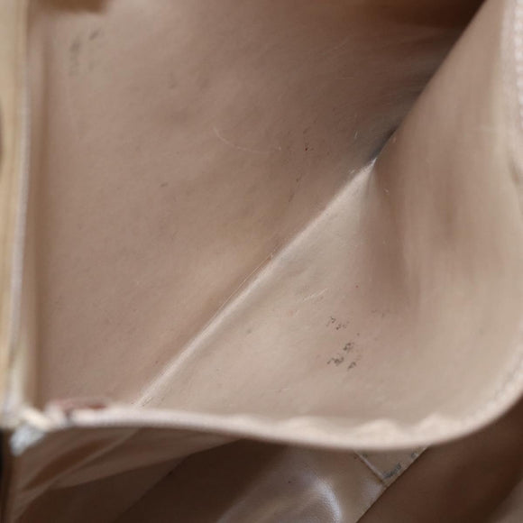 CHANEL Shoulder Bag Leather Beige Gold CC Auth BA7146