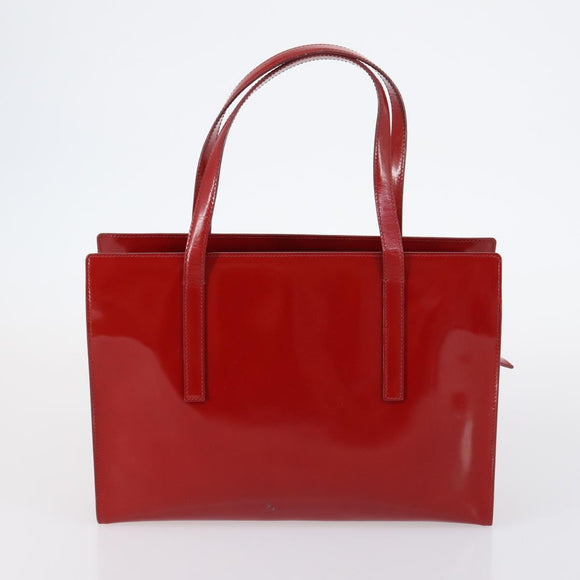 PRADA Tote Bag Leather Nylon 2 Set Red Blue Auth BA7150