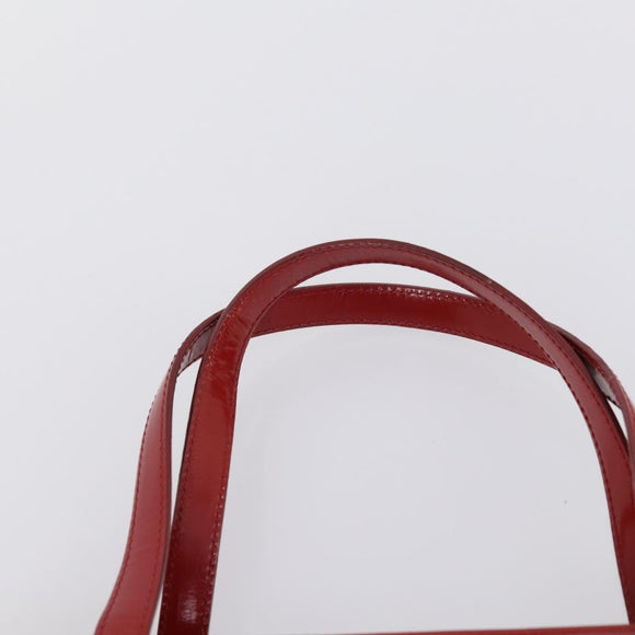 PRADA Tote Bag Leather Nylon 2 Set Red Blue Auth BA7150