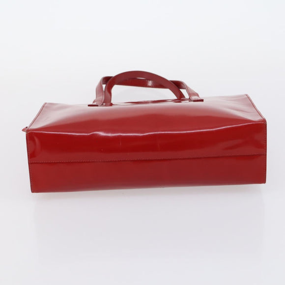 PRADA Tote Bag Leather Nylon 2 Set Red Blue Auth BA7150