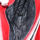 PRADA Tote Bag Leather Nylon 2 Set Red Blue Auth BA7150-17