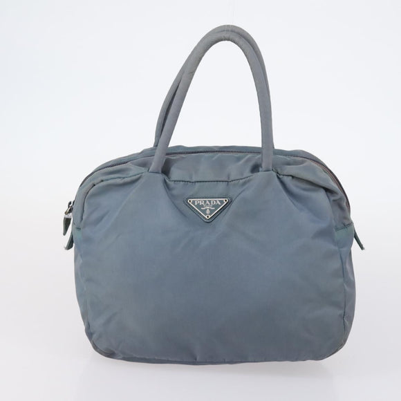 PRADA Tote Bag Leather Nylon 2 Set Red Blue Auth BA7150