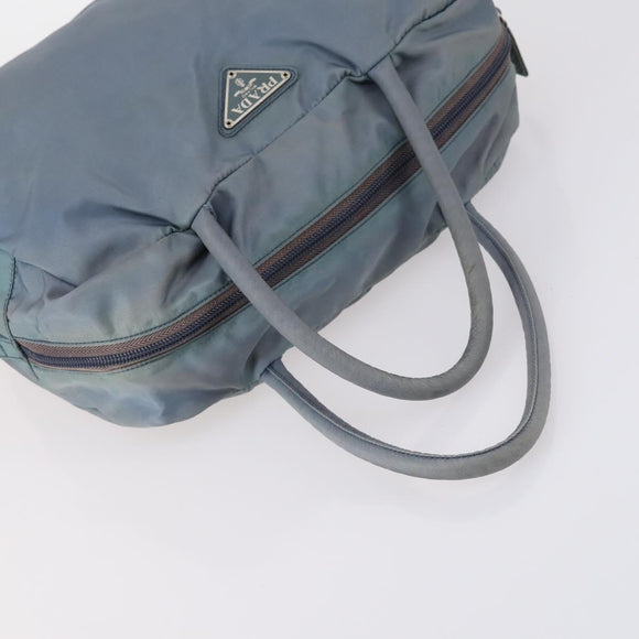 PRADA Tote Bag Leather Nylon 2 Set Red Blue Auth BA7150