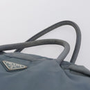 PRADA Tote Bag Leather Nylon 2 Set Red Blue Auth BA7150-6
