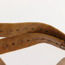 MCM Logogram Vicetos Backpack PVC Leather Brown Gold Auth BA7151-11