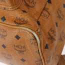 MCM Logogram Vicetos Backpack PVC Leather Brown Gold Auth BA7151-18