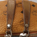 MCM Logogram Vicetos Backpack PVC Leather Brown Gold Auth BA7151-18