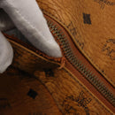 MCM Logogram Vicetos Backpack PVC Leather Brown Gold Auth BA7151-20