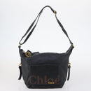 Chloe Hand Bag Leather 2Set Black Silver Auth BA7152-2