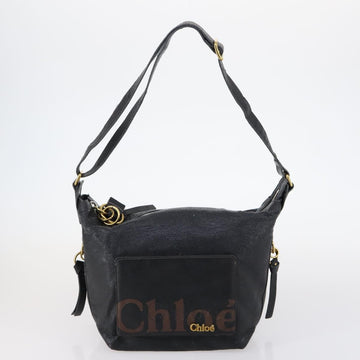 Chloe Hand Bag Leather 2Set Black Silver Auth BA7152 - 0