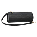 LOUIS VUITTON Epi Soufflot Pouch Black LV Auth BA716-1