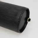 LOUIS VUITTON Epi Soufflot Pouch Black LV Auth BA716-9
