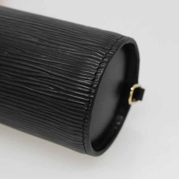 LOUIS VUITTON Epi Soufflot Pouch Black LV Auth BA716