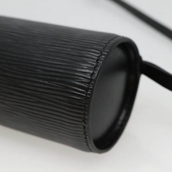 LOUIS VUITTON Epi Soufflot Pouch Black LV Auth BA716