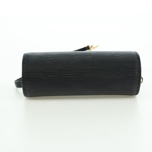 LOUIS VUITTON Epi Soufflot Pouch Black LV Auth BA716