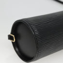 LOUIS VUITTON Epi Soufflot Pouch Black LV Auth BA716-16