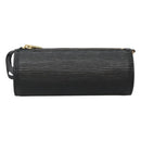 LOUIS VUITTON Epi Soufflot Pouch Black LV Auth BA716-13