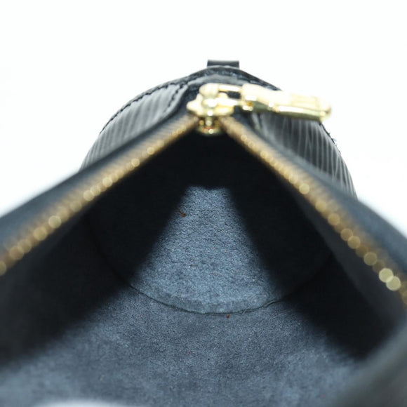 LOUIS VUITTON Epi Soufflot Pouch Black LV Auth BA716
